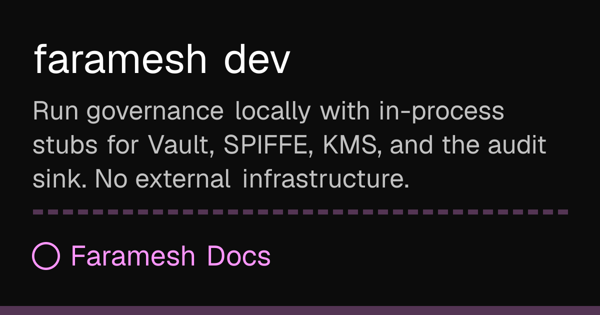 faramesh dev | Faramesh Docs