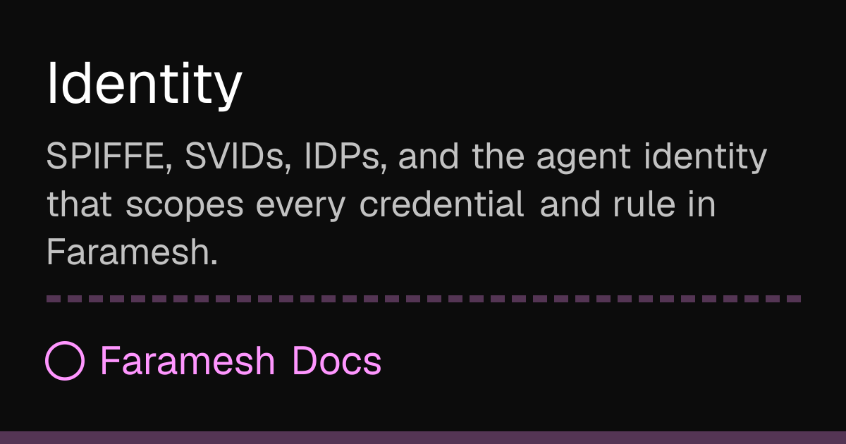 Identity | Faramesh Docs