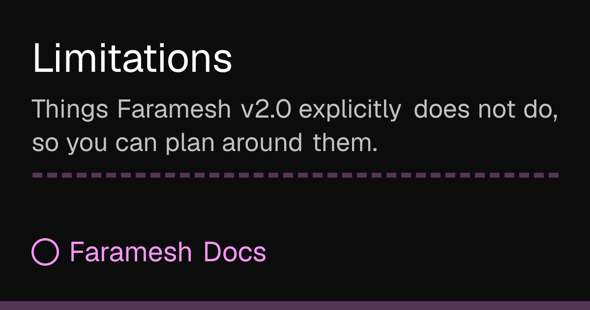 Limitations | Faramesh Docs